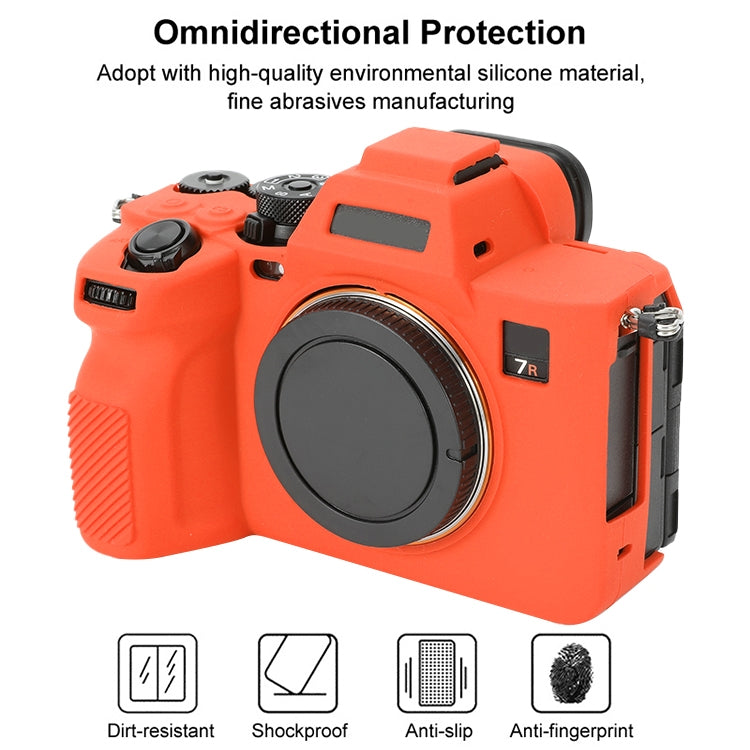 For Sony ILCE-7RM5 / Alpha 7R V Soft Silicone Protective Case (Orange) - Protective Case by PMC TechLife | Online Shopping South Africa | PMC TechLife | Buy Now Pay Later Mobicred