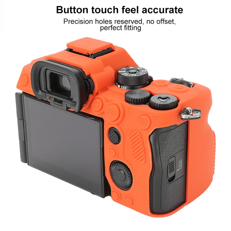 For Sony ILCE-7RM5 / Alpha 7R V Soft Silicone Protective Case (Orange) - Protective Case by PMC TechLife | Online Shopping South Africa | PMC TechLife | Buy Now Pay Later Mobicred
