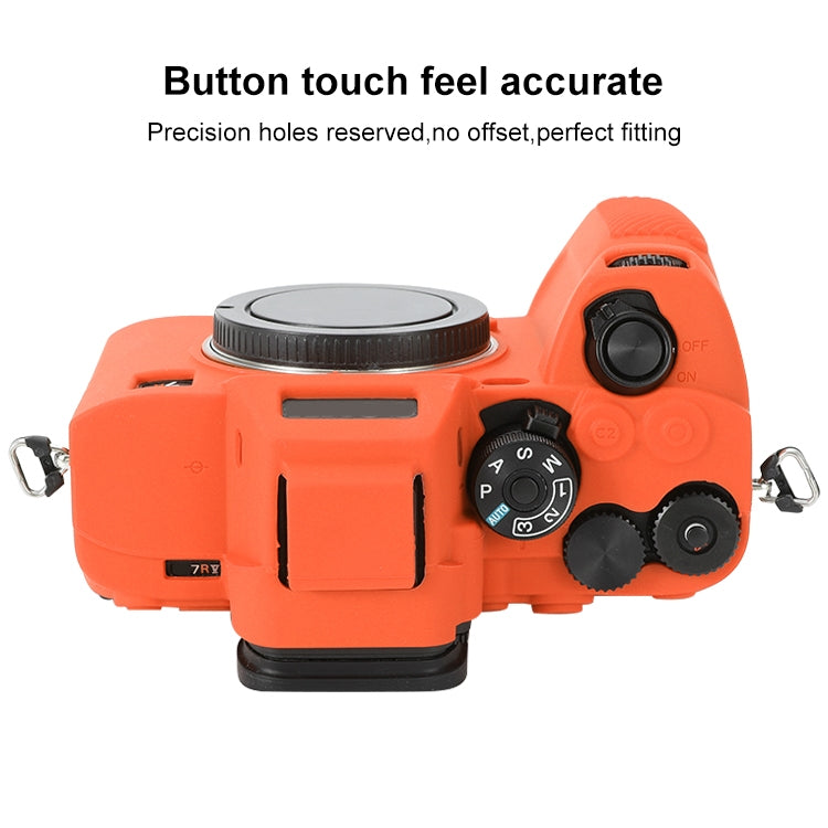 For Sony ILCE-7RM5 / Alpha 7R V Soft Silicone Protective Case (Orange) - Protective Case by PMC TechLife | Online Shopping South Africa | PMC TechLife | Buy Now Pay Later Mobicred