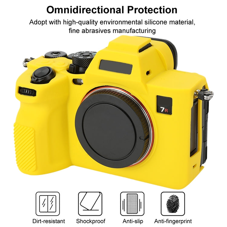 For Sony ILCE-7RM5 / Alpha 7R V Soft Silicone Protective Case (Yellow) - Protective Case by PMC TechLife | Online Shopping South Africa | PMC TechLife | Buy Now Pay Later Mobicred