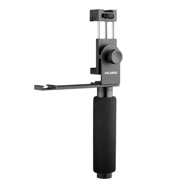 YELANGU PC08 YLG0117A Handheld Grip Holder Bracket with Mobile Phone Metal Clamp (Black) - free shipping - PMC TechLife - Order now!