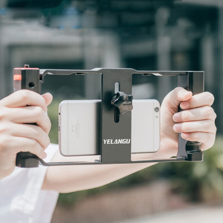 YELANGU PC02A Vlogging Live Broadcast Plastic Cage Video Rig Filmmaking Stabilizer Bracket for iPhone, Galaxy, Huawei, Xiaomi, HTC, LG, Google, and Other Smartphones(Black) - free shipping - PMC Jewellery - Order now!
