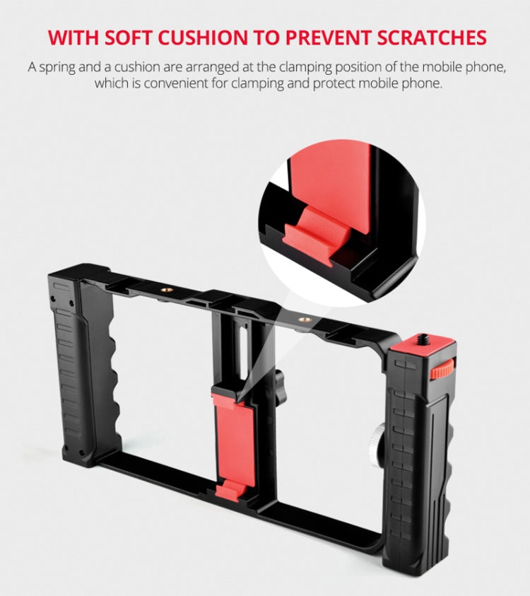 YELANGU PC02A Vlogging Live Broadcast Plastic Cage Video Rig Filmmaking Stabilizer Bracket for iPhone, Galaxy, Huawei, Xiaomi, HTC, LG, Google, and Other Smartphones(Black) - free shipping - PMC Jewellery - Order now!