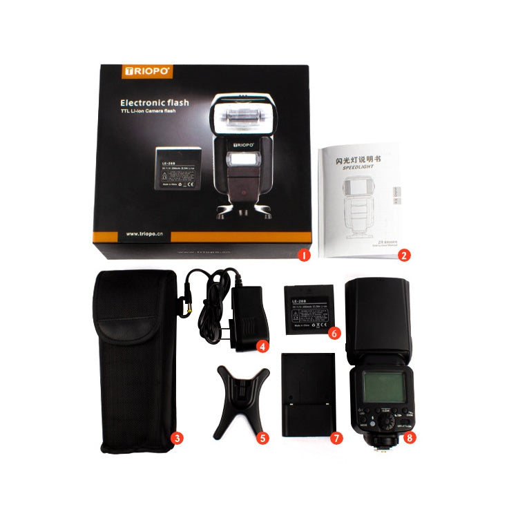 Triopo TR-666 2000mAh 2.4G Wireless Dual TTL Mode Flash Speedlite for Canon / Nikon DSLR Cameras - free shipping - PMC TechLife - Order now!