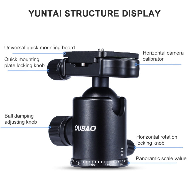 TRIOPO Oubao A-608S  Adjustable Portable  Aluminum Alloy Tripod with Ball Head for SLR Camera - free shipping - PMC TechLife - Order now!