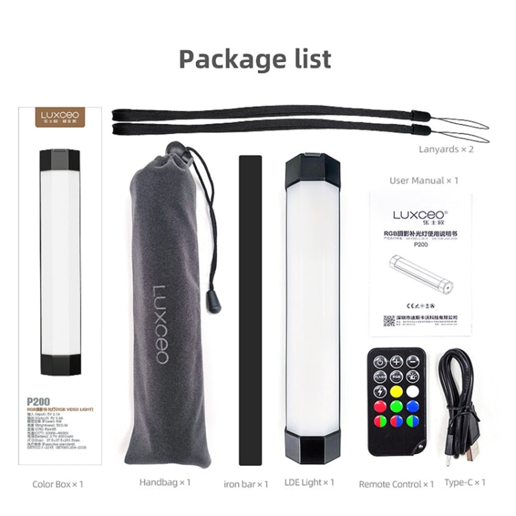 LUXCeO RGB Colorful Photo LED Stick Video Light APP Control Adjustable Color Temperature Waterproof Handheld LED Fill Light with Remote Control(Black) - free shipping - PMC TechLife - Order now!