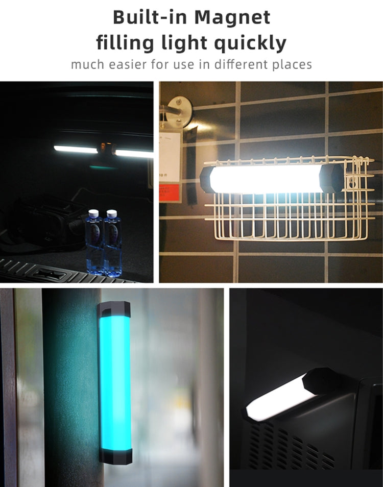 LUXCeO RGB Colorful Photo LED Stick Video Light APP Control Adjustable Color Temperature Waterproof Handheld LED Fill Light with Remote Control(Black) - free shipping - PMC TechLife - Order now!