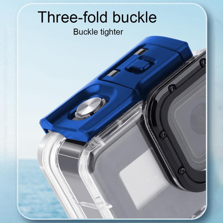 For GoPro HERO8 Black 45m Waterproof Housing Protective Case with Buckle Basic Mount & Screw & Floating Bobber Grip & Strap & Anti-Fog Inserts(Black) - free shipping - PMC TechLife - Order now!