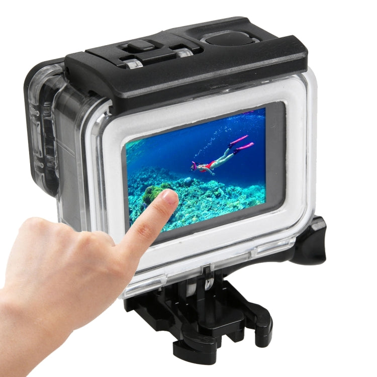 For GoPro HERO5 30m Waterproof PC & ABS Housing Protective Case + Touch Back Cover with Buckle Basic Mount & Long Screw, Backcover Size: 7 x 6 cm - Waterproof Cases by PMC TechLife | Online Shopping South Africa | PMC TechLife | Buy Now Pay Later Mobicred
