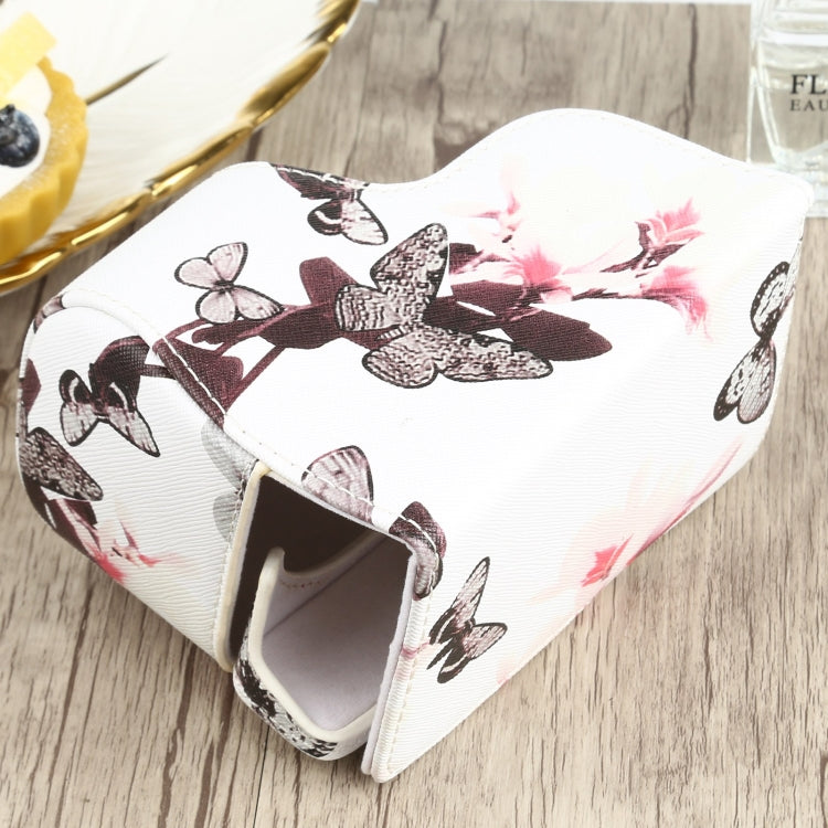 Flower Pattern PU Leather Camera Case for Sony A6000 / A6300 / A6400 / Nex 6 (White) - free shipping - PMC TechLife - Order now!