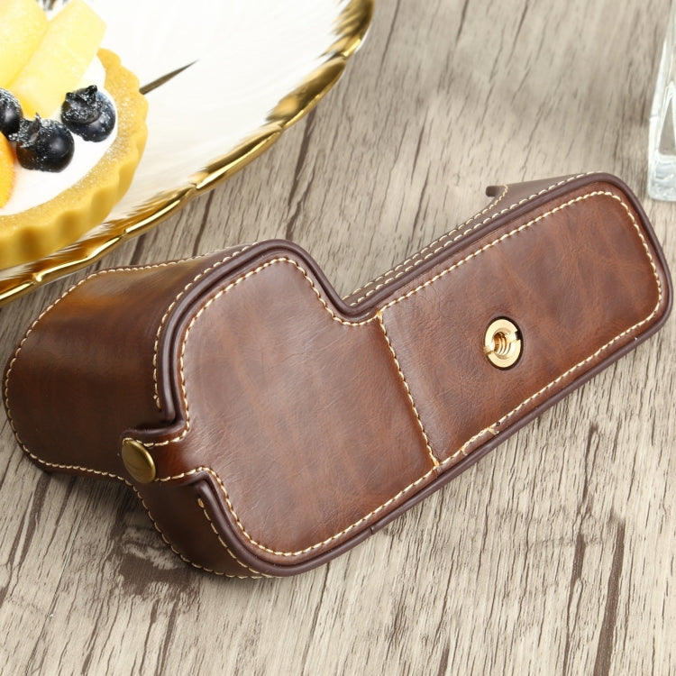 1/4 inch Thread PU Leather Camera Half Case Base for Canon EOS 90D (Coffee) - free shipping - PMC TechLife - Order now!