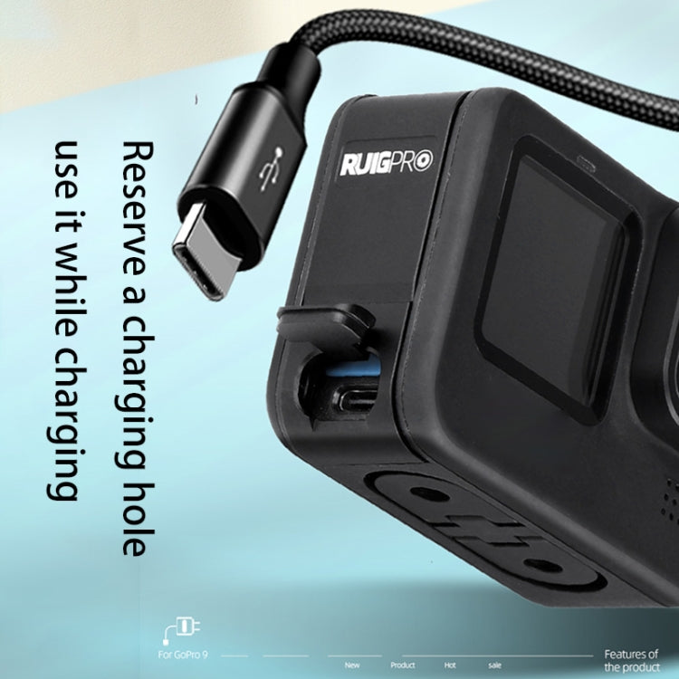 RUIGPRO Aluminum Alloy Battery Side Interface Cover for GoPro HERO10 Black / HERO9 Black (Black) - free shipping - PMC TechLife - Order now!