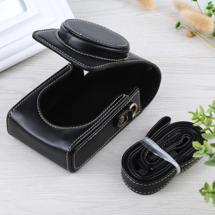 Vertical Flip Full Body Camera PU Leather Case Bag with Strap for Ricoh GR III / GRII, Sony ZV-1 / DSC-RX100M7 / RX100M6 / RX100M5 / RX100M2 (Black) - free shipping - PMC TechLife - Order now!