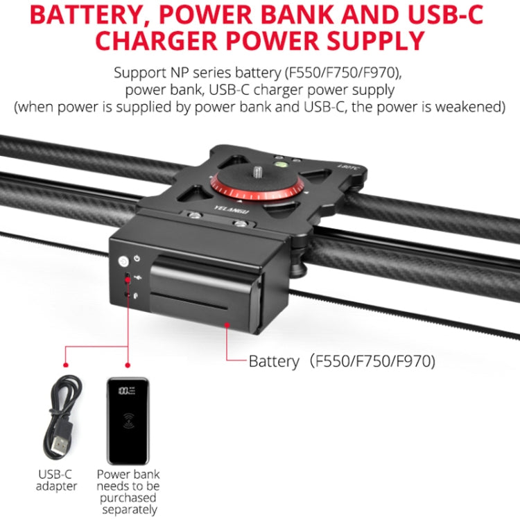 YELANGU L80TC 80cm Electrical Slide Rail Track with 2.4GHz Remote Control for SLR Cameras / Video Cameras (Black) - free shipping - PMC TechLife - Order now!