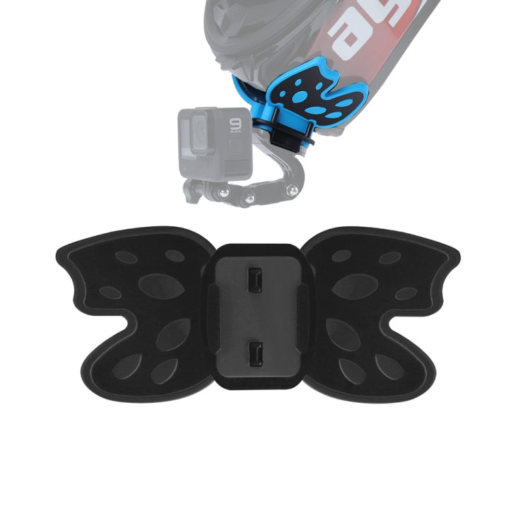 Butterfly Helmet Mount Adapter for GoPro, Insta360, DJI and Other Action Cameras(Black) - Helmet Mount by PMC TechLife | Online Shopping South Africa | PMC TechLife | Buy Now Pay Later Mobicred