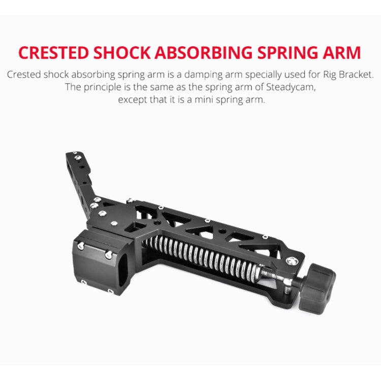 YELANGU BF01 Shock-absorbing Crested Damping Arm, Load: 3-15kg(Black) - free shipping - PMC TechLife - Order now!