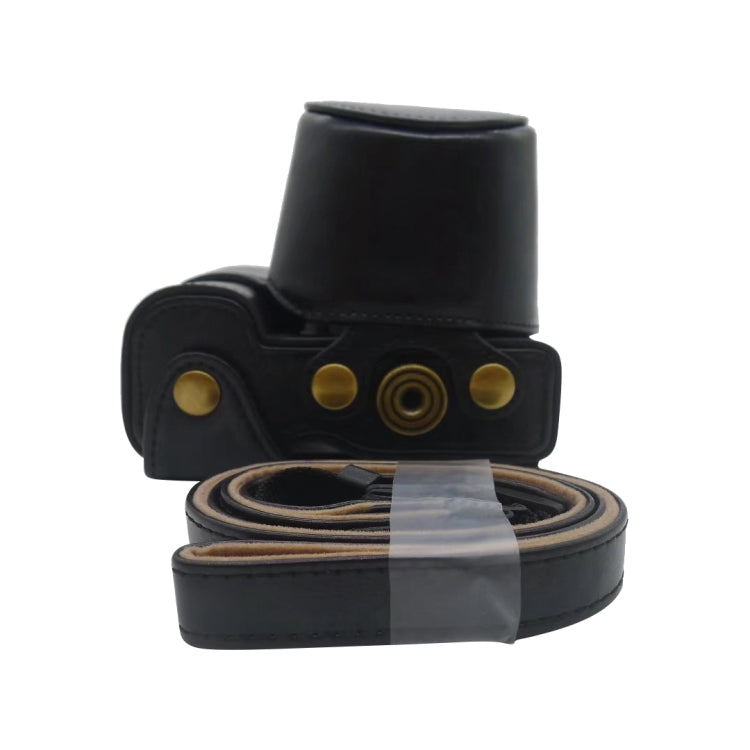 Full Body Camera PU Leather Case Bag for Sony ZV-E10 (Black) - Leather Bag by PMC TechLife | Online Shopping South Africa | PMC TechLife | Buy Now Pay Later Mobicred