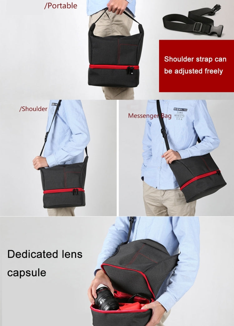 HU107513 Portable Waterproof Scratch-proof Abrasive Material Outdoor Sports Sling Shoulder Bag Handbag DSLR Camera Bag Phone Bag with Adjustable Detachable Shoulder Strap for GoPro, SJCAM, Nikon, Cano ... e, Samsung, Huawei, Size: 25.5 x 20.5 x 29 cm(Red) - free shipping - PMC TechLife - Order now!