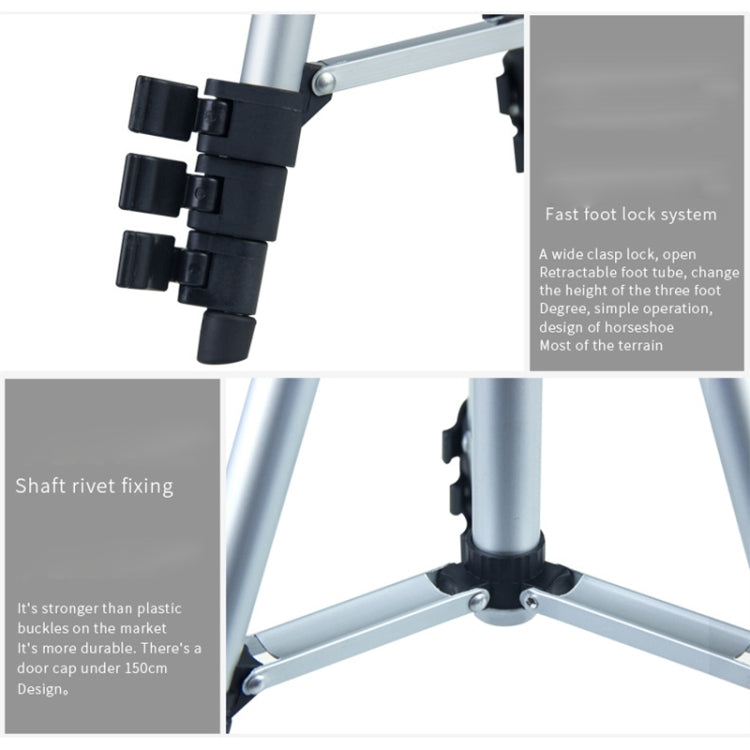 Live Broadcast Tripod 4-Section Folding Legs Aluminum Alloy Tripod Mount with U-Shape Three-Dimensional Tripod Head for DSLR & Digital Camera, Adjustable Height: 35-106cm - free shipping - PMC TechLife - Order now!
