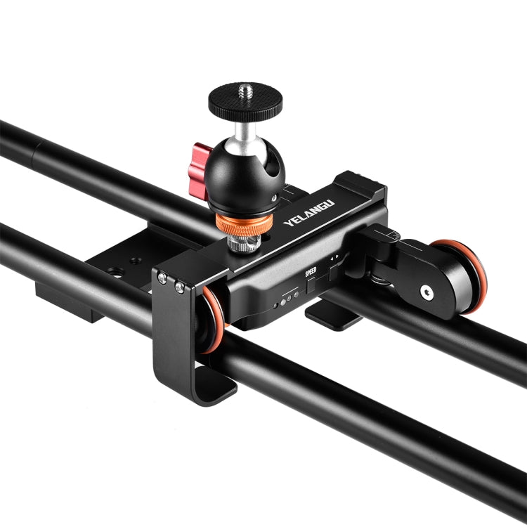 YELANGU L4X-60ET 60cm Splicing Slide Rail Track + Trolley Rail Buckle with Ballhead for SLR Cameras / Video Cameras (Black) - free shipping - PMC TechLife - Order now!