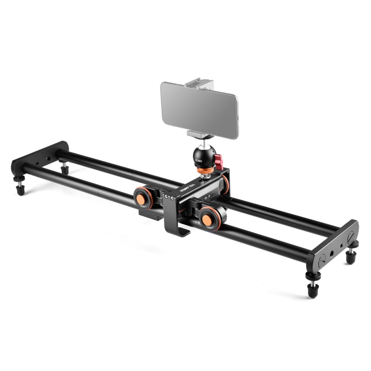 YELANGU L4X-60ET 60cm Splicing Slide Rail Track + Trolley Rail Buckle with Ballhead for SLR Cameras / Video Cameras (Black) - free shipping - PMC TechLife - Order now!