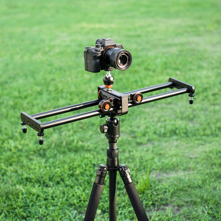 YELANGU L4X-60ET 60cm Splicing Slide Rail Track + Trolley Rail Buckle with Ballhead for SLR Cameras / Video Cameras (Black) - free shipping - PMC TechLife - Order now!
