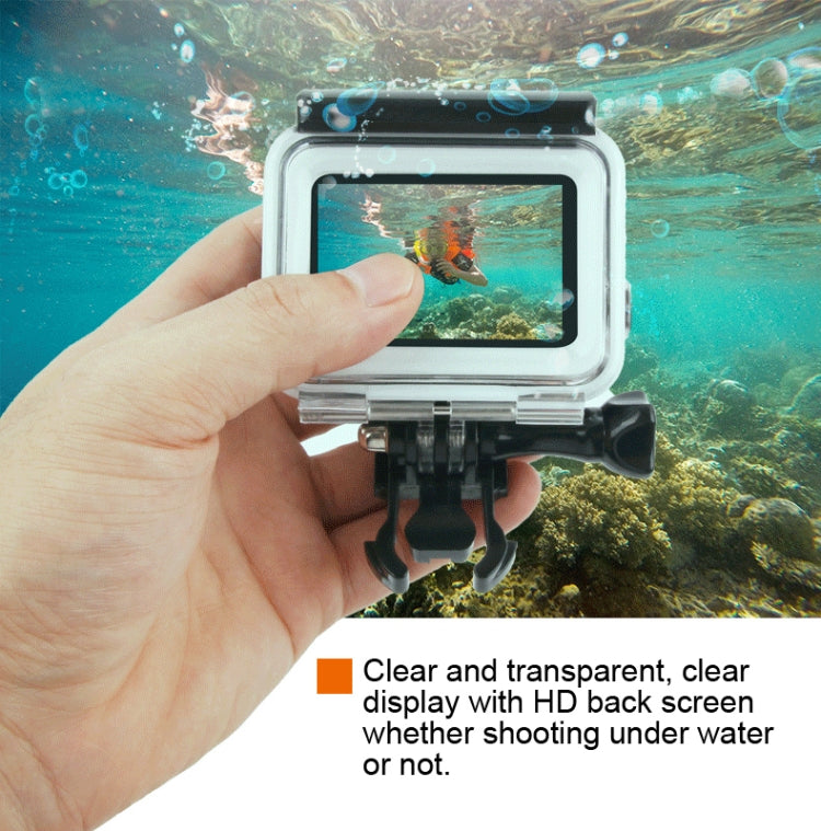 45m Waterproof Housing Protective Case + Touch Screen Back Cover for GoPro NEW HERO /HERO6 /5, with Buckle Basic Mount & Screw, No Need to Remove Lens (Transparent) - Waterproof Cases by PMC TechLife | Online Shopping South Africa | PMC TechLife | Buy Now Pay Later Mobicred