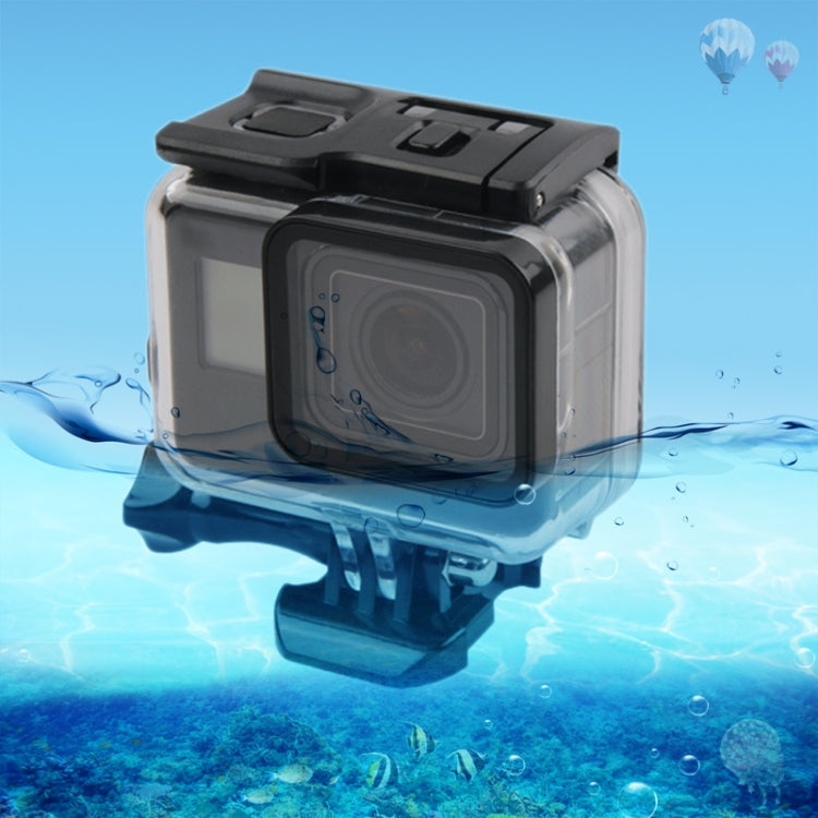 45m Waterproof Housing Protective Case + Touch Screen Back Cover for GoPro NEW HERO /HERO6 /5, with Buckle Basic Mount & Screw, No Need to Remove Lens (Transparent) - Waterproof Cases by PMC TechLife | Online Shopping South Africa | PMC TechLife | Buy Now Pay Later Mobicred