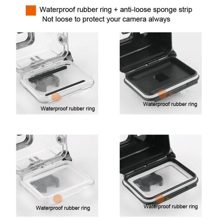 45m Waterproof Housing Protective Case + Touch Screen Back Cover for GoPro NEW HERO /HERO6 /5, with Buckle Basic Mount & Screw, No Need to Remove Lens (Transparent) - Waterproof Cases by PMC TechLife | Online Shopping South Africa | PMC TechLife | Buy Now Pay Later Mobicred