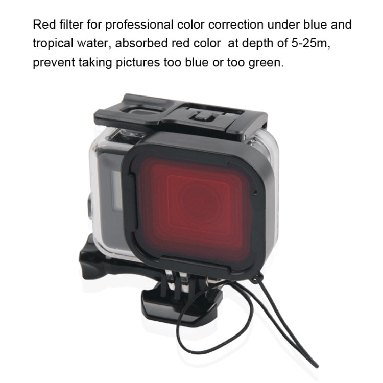 45m Waterproof Housing Protective Case + Touch Screen Back Cover for GoPro NEW HERO /HERO6 /5, with Buckle Basic Mount & Screw & (Purple, Red, Pink) Filters, No Need to Remove Lens (Transparent) - Waterproof Cases by PMC TechLife | Online Shopping South Africa | PMC TechLife | Buy Now Pay Later Mobicred