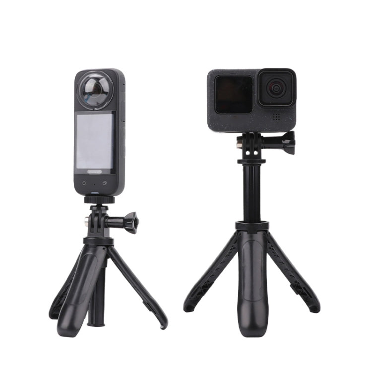 Multi-functional Foldable Tripod Holder Selfie Monopod Stick for GoPro Hero12 Black / Hero11 /10 /9 /8 /7 /6 /5, Insta360 Ace / Ace Pro, DJI Osmo Action 4 and Other Action Cameras, Length: 12-23cm(Red) - Extendable Pole by PMC TechLife | Online Shopping South Africa | PMC TechLife