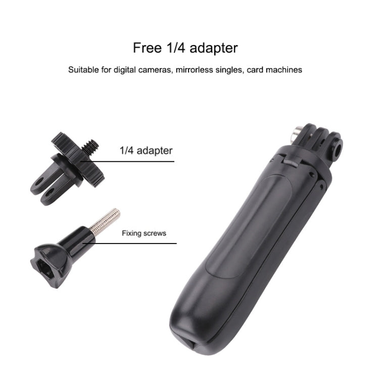Multi-functional Foldable Tripod Holder Selfie Monopod Stick for GoPro, Insta360, DJI and Other Action Cameras, Length: 12-23cm (Black) - free shipping - PMC TechLife - Order now!