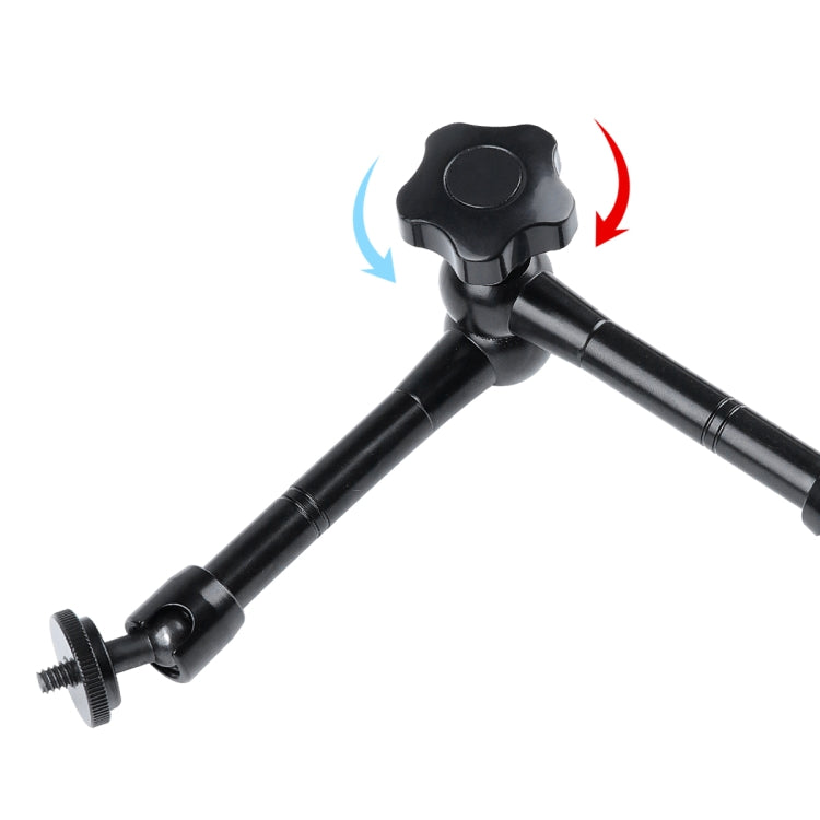 11 inch Adjustable Friction Articulating Magic Arm + Large Claws Clips with Phone Clamp(Black) - Camera Gimbal by PMC TechLife | Online Shopping South Africa | PMC TechLife