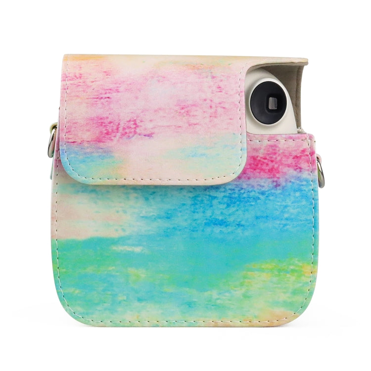 Oil Paint Full Body PU Leather Case Camera  Bag with Strap for FUJIFILM instax mini 7+ - Leather Bag by PMC TechLife | Online Shopping South Africa | PMC TechLife | Buy Now Pay Later Mobicred
