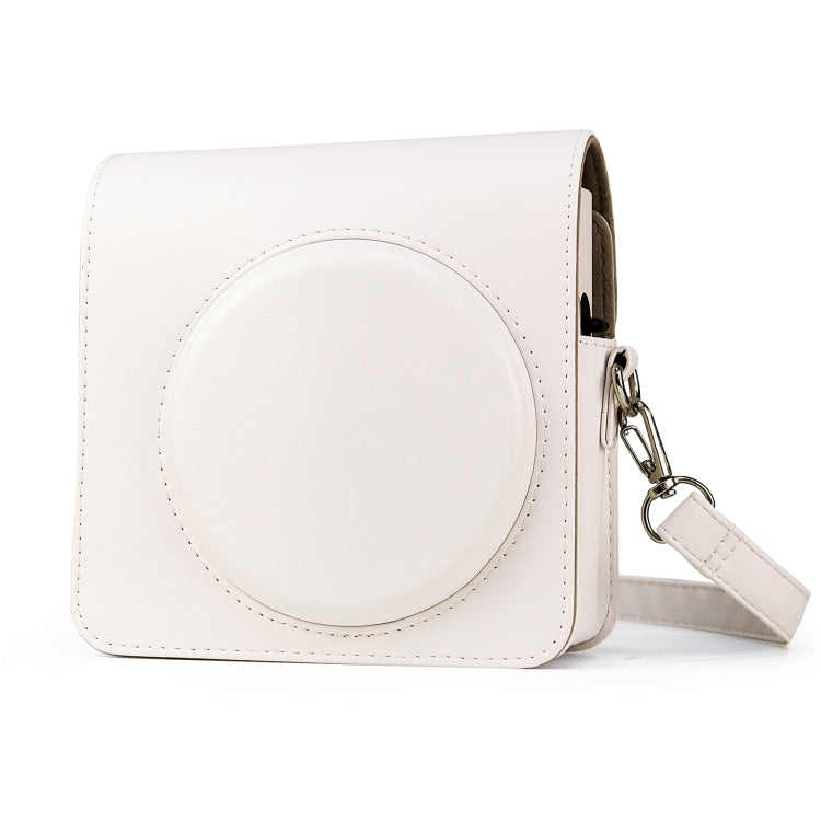 Full Body PU Leather Case Camera  Bag with Strap for FUJIFILM instax Square SQ1 (White) - Leather Bag by PMC TechLife | Online Shopping South Africa | PMC TechLife | Buy Now Pay Later Mobicred