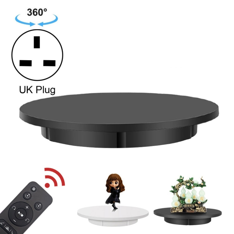 42cm Electric Rotating Display Stand Video Shooting Props Turntable, Load: 100kg, Plug-in Power, UK Plug(Black) -  by PMC TechLife | Online Shopping South Africa | PMC TechLife | Buy Now Pay Later Mobicred