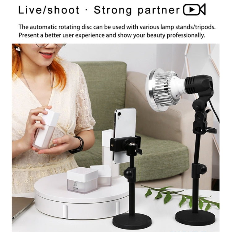 42cm Electric Rotating Display Stand Video Shooting Props Turntable, Load: 100kg, Plug-in Power, AU Plug(White) -  by PMC TechLife | Online Shopping South Africa | PMC TechLife | Buy Now Pay Later Mobicred