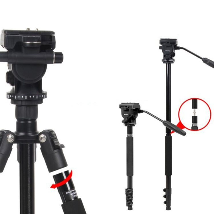 TRIOPO K2808 Aluminum Tripod Mount with HY-350 Heavy Duty Damping Head (Black) - free shipping - PMC TechLife - Order now!