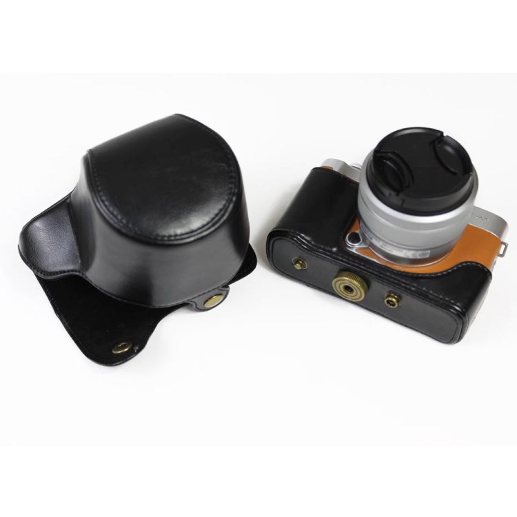 PU Leather Camera Full Body Case Bag with Strap for FUJIFILM X-A7 / X-A20 (15-55mm Lens) (Black) - Leather Bag by PMC TechLife | Online Shopping South Africa | PMC TechLife | Buy Now Pay Later Mobicred