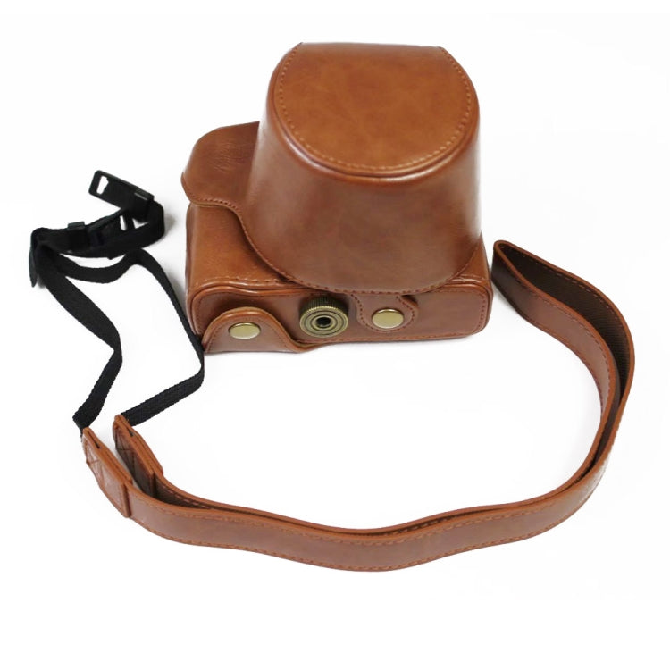 PU Leather Camera Full Body Case Bag with Strap for FUJIFILM X-A7 / X-A20 (15-55mm Lens) (Brown) - Leather Bag by PMC TechLife | Online Shopping South Africa | PMC TechLife | Buy Now Pay Later Mobicred