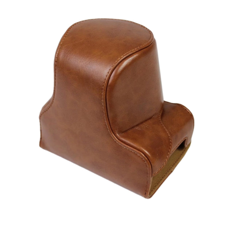 PU Leather Camera Full Body Case Bag with Strap for FUJIFILM X-A7 / X-A20 (15-55mm Lens) (Brown) - Leather Bag by PMC TechLife | Online Shopping South Africa | PMC TechLife | Buy Now Pay Later Mobicred