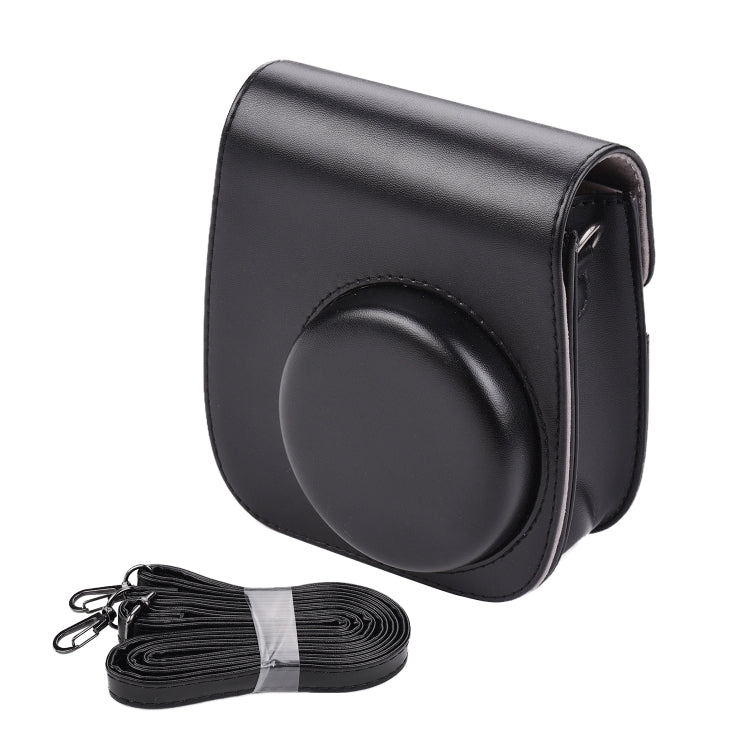 Solid Color Full Body Camera Leather Case Bag with Strap for FUJIFILM Instax mini 11 (Black) - free shipping - PMC TechLife - Order now!