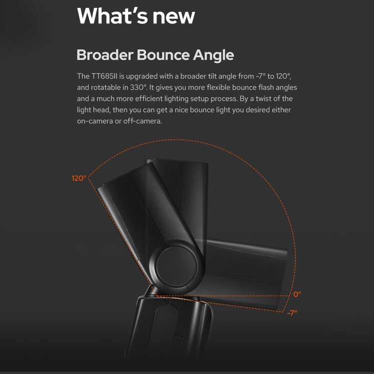 Godox TT685II-C 2.4GHz Wireless TTL HSS 1/8000s Flash Speedlite for Canon (Black) - free shipping - PMC TechLife - Order now!