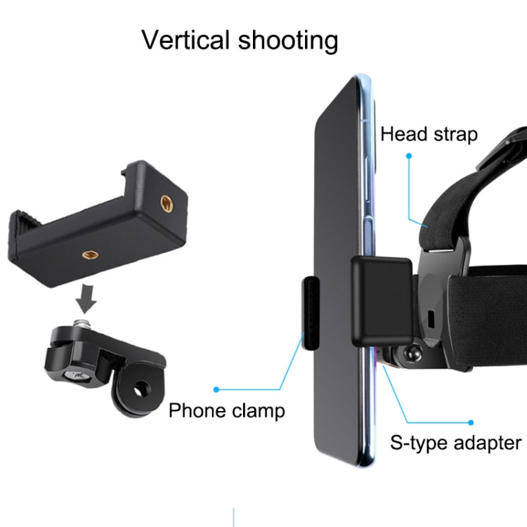 Elastic Mount Belt Adjustable Head Strap with Phone Clamp & Screw & S-type Adapter for GoPro HERO10 Black / HERO9 Black /8 /7 /6 /5, Xiaoyi and Other Action Cameras, Smarphones(Black) - Head Belt by PMC TechLife | Online Shopping South Africa | PMC TechLife | Buy Now Pay Later Mobicred