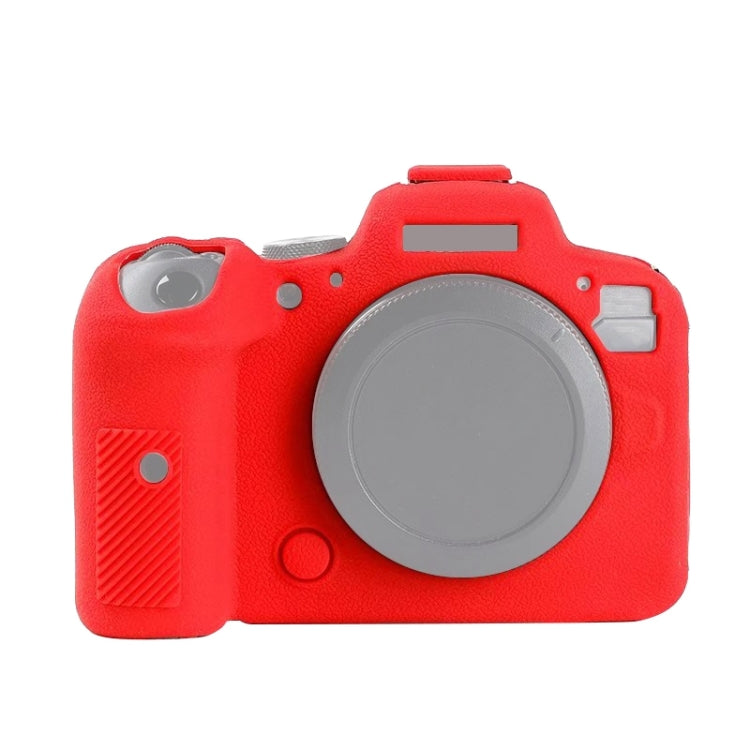 For Canon EOS R6 Litchi Texure Soft Silicone Case(Red) - Protective Case by PMC TechLife | Online Shopping South Africa | PMC TechLife | Buy Now Pay Later Mobicred