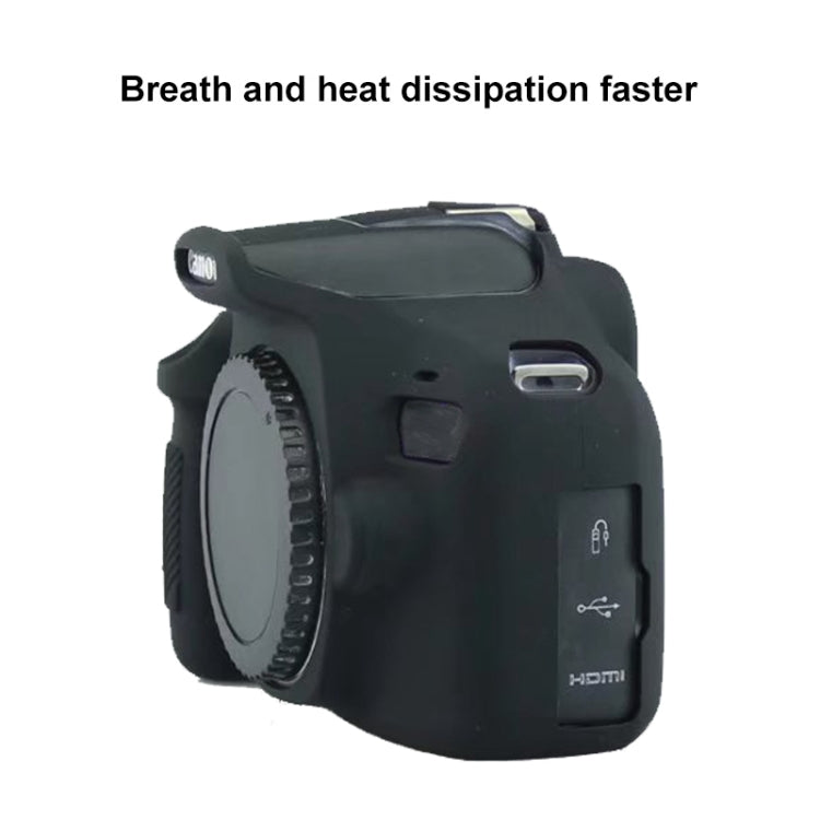 Soft Silicone Protective Case for Canon EOS 2000D (Yellow) - Protective Case by PMC TechLife | Online Shopping South Africa | PMC TechLife | Buy Now Pay Later Mobicred