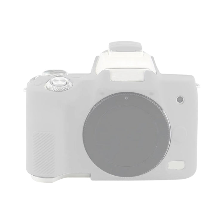 For Canon EOS M50 Mark II / M50 II Soft Silicone Protective Case(White) - Protective Case by PMC TechLife | Online Shopping South Africa | PMC TechLife | Buy Now Pay Later Mobicred