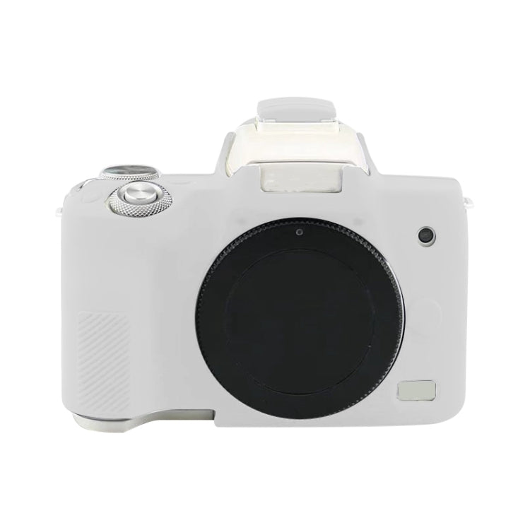 For Canon EOS M50 Mark II / M50 II Soft Silicone Protective Case(White) - Protective Case by PMC TechLife | Online Shopping South Africa | PMC TechLife | Buy Now Pay Later Mobicred