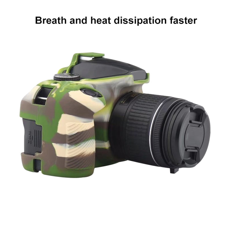 Soft Silicone Protective Case for Nikon D3400 / D3300 (Camouflage) - Protective Case by PMC TechLife | Online Shopping South Africa | PMC TechLife | Buy Now Pay Later Mobicred
