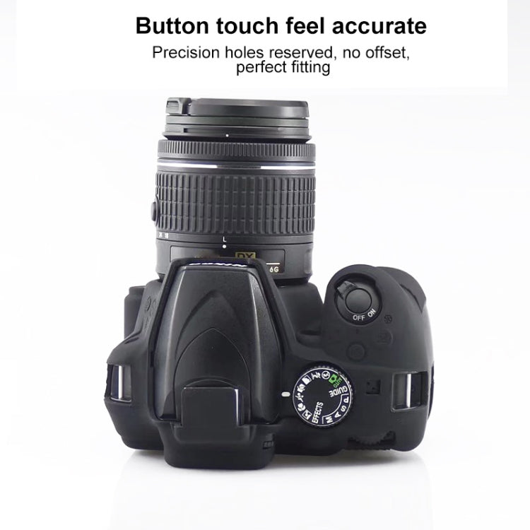 Soft Silicone Protective Case for Nikon D3400 / D3300 (Black) - Protective Case by PMC TechLife | Online Shopping South Africa | PMC TechLife | Buy Now Pay Later Mobicred